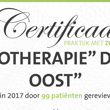 Certificaat ‘Praktijk met Zorg’ 2017